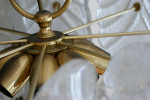 Swedish glass leaf chandelier.