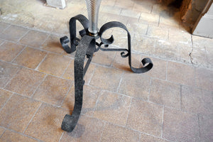 X Glass Floor Lamp with Iron Feet