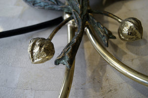A Large Pair of Italian  polychrome , Bronze Wall Lights circa 1970