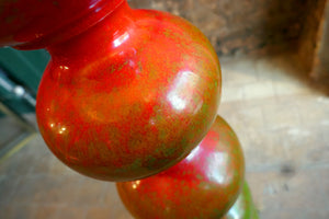 Large Red Ceramic Floor Lamp