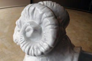 X Interesting Porcelain Ram Planter