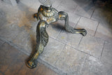 X Glass Bodied Floor Lamp with Floral Metal Footing