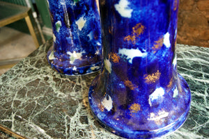 Pair of Blue Ceramic Lights