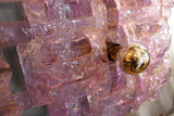 X Chrome and Purple Glass Wall Light