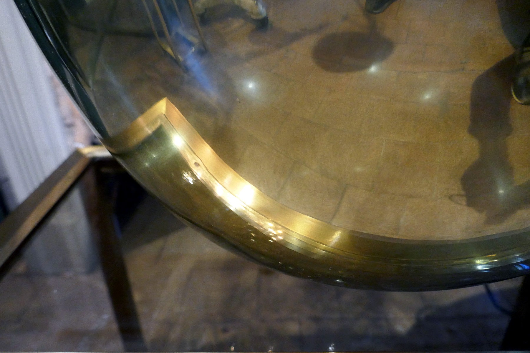 Large Italian glass egg lamp .