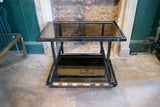 X Black and Brass Bar Trolly