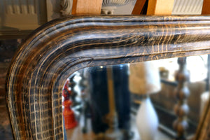 X Small french mirror with original glass plate circa 1900.
