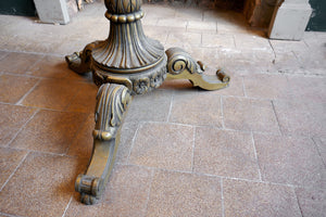 French Painted Carved Wood Standard Lamp circa 1920