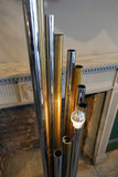 X Brass and Chrome Floor Lamp