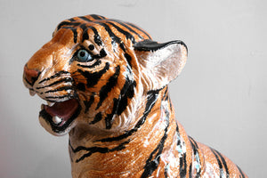 X Italian Ceramic  model of a Tiger circa 1970
