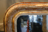 X Highly Distressed Antique French Wall Mirror