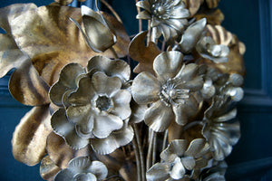 X Gold Flower Bouquet Wall Light