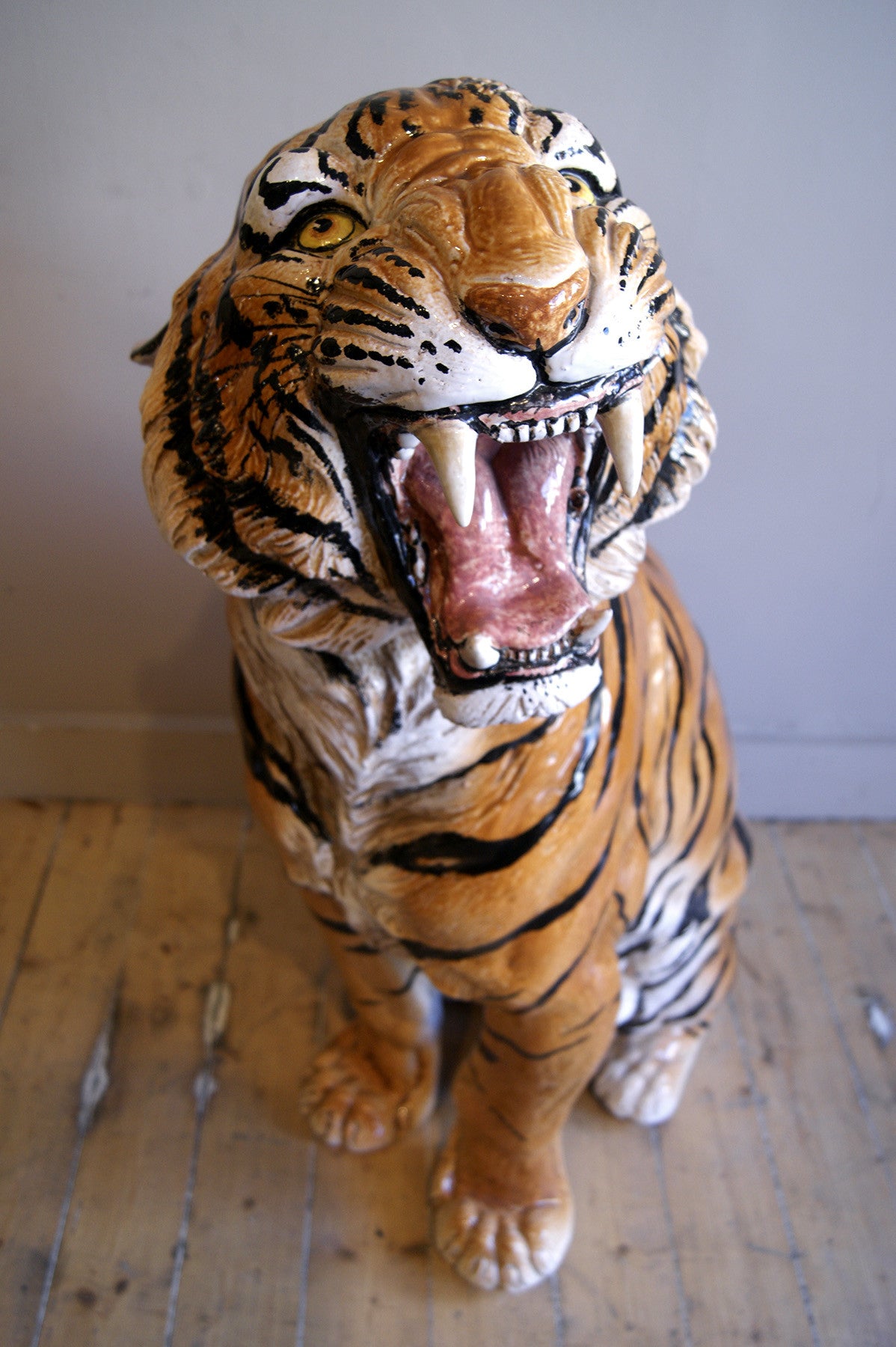 impressive Italian  Ceramic Tiger circa 1970