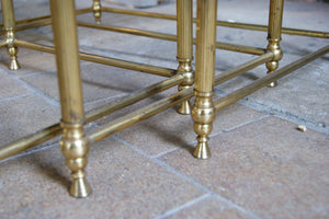 X Green Marble Nest of Tables
