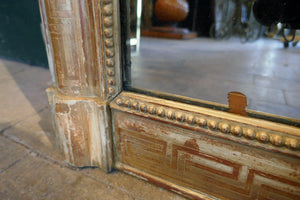 Decorative gilded French Mirror with  Geometric Patterning circa 1900
