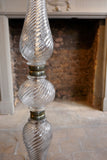 X Glass Floor Lamp with Iron Feet
