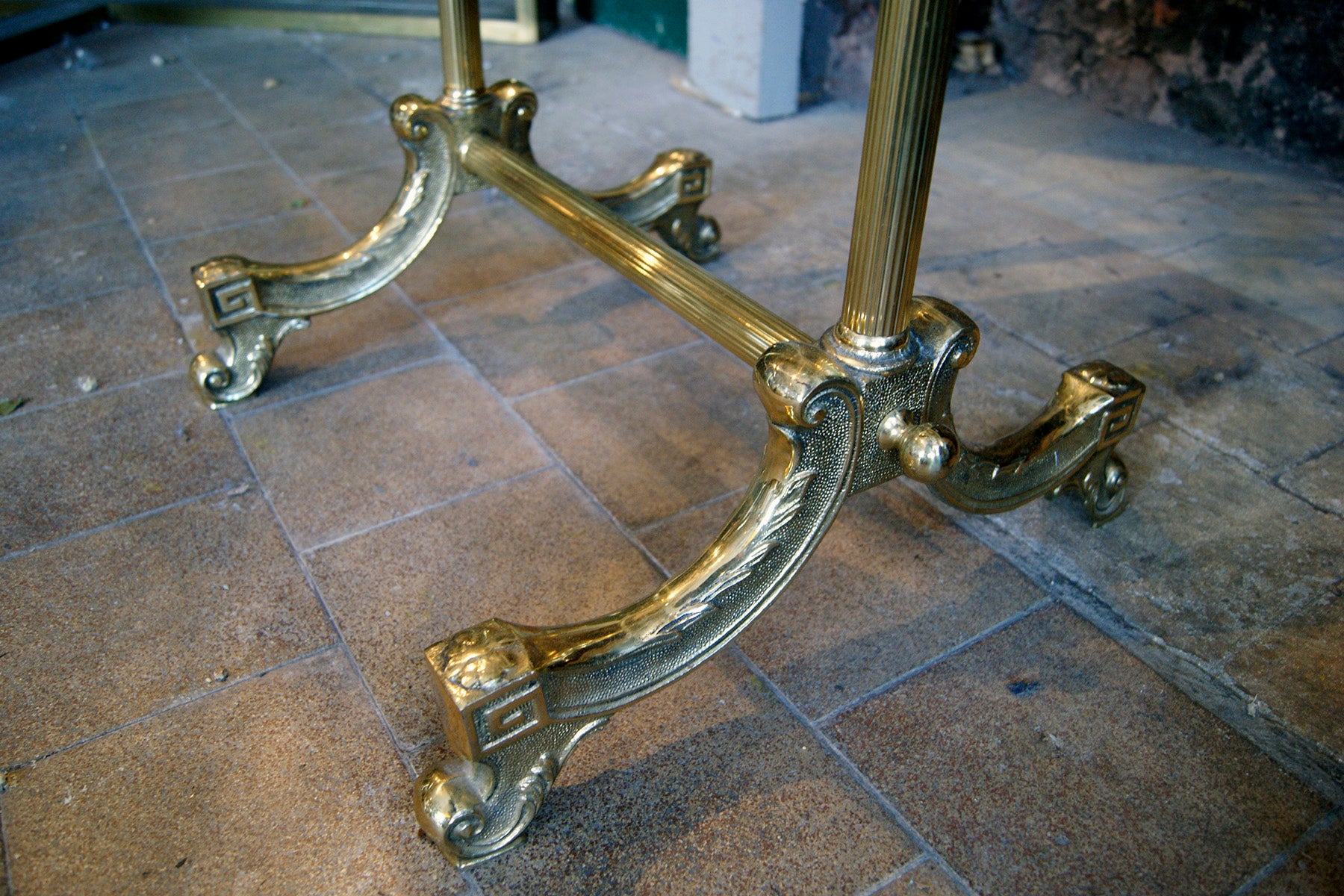X Brass Full Length Standing Mirror