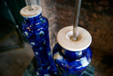 Pair of Blue Ceramic Lights
