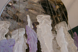 White and Purple Murano Glass Chandelier