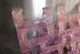 X Chrome and Purple Glass Wall Light