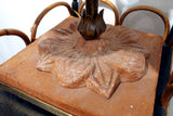Fabulous quality bronze Italian table lamp of naturalistic design
