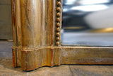 X Gold Wooden French Mirror, Distressed