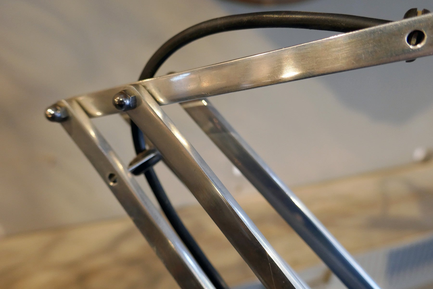 X Chrome Angled Floor Lamp