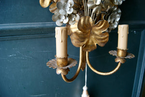X Gold Flower Bouquet Wall Light
