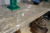 Marble Topped Ornate Fish Console
