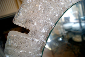 Large 1970's circular backlit resin mirror .