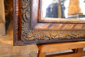 X French Mirror with Original Faux Wood Effect circa 1900