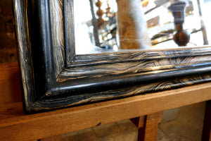 X Distressed french mirror with original plate circa 1900.