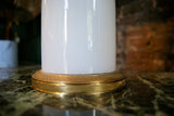 White Glass 'Urn' Table Lamp