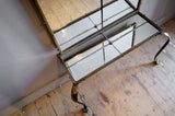 X Superb quality brass french hall mirror and table
