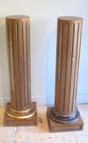 Pair of 19th century french mahogany and brass plinths