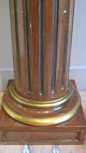 Pair of 19th century french mahogany and brass plinths
