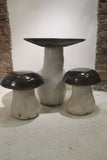 Contemporary Mushroom Ceramic Garden Table and Stools by G. Dooley