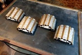 X Pairs of Brass and Murano Glass Wall Lights