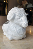 X Interesting Porcelain Ram Planter