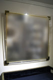 X Large Perspex Mirror with brass corners circa 1970