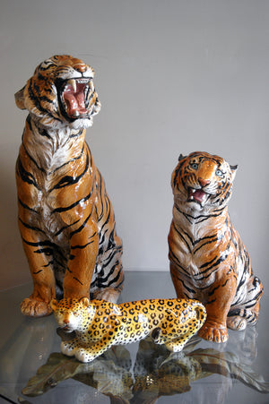X Italian Ceramic  model of a Tiger circa 1970