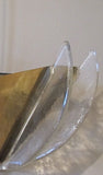 X Large pair of 1970s Brass and Glass Wall Lights by Mazega