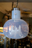 Round Glass 'Lava Lamp' Chandelier