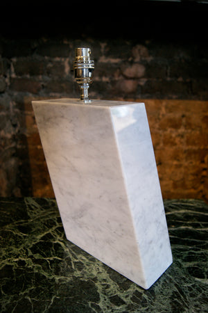 White Marble Geometric Lamp