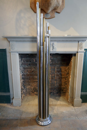 X Brass and Chrome Floor Lamp