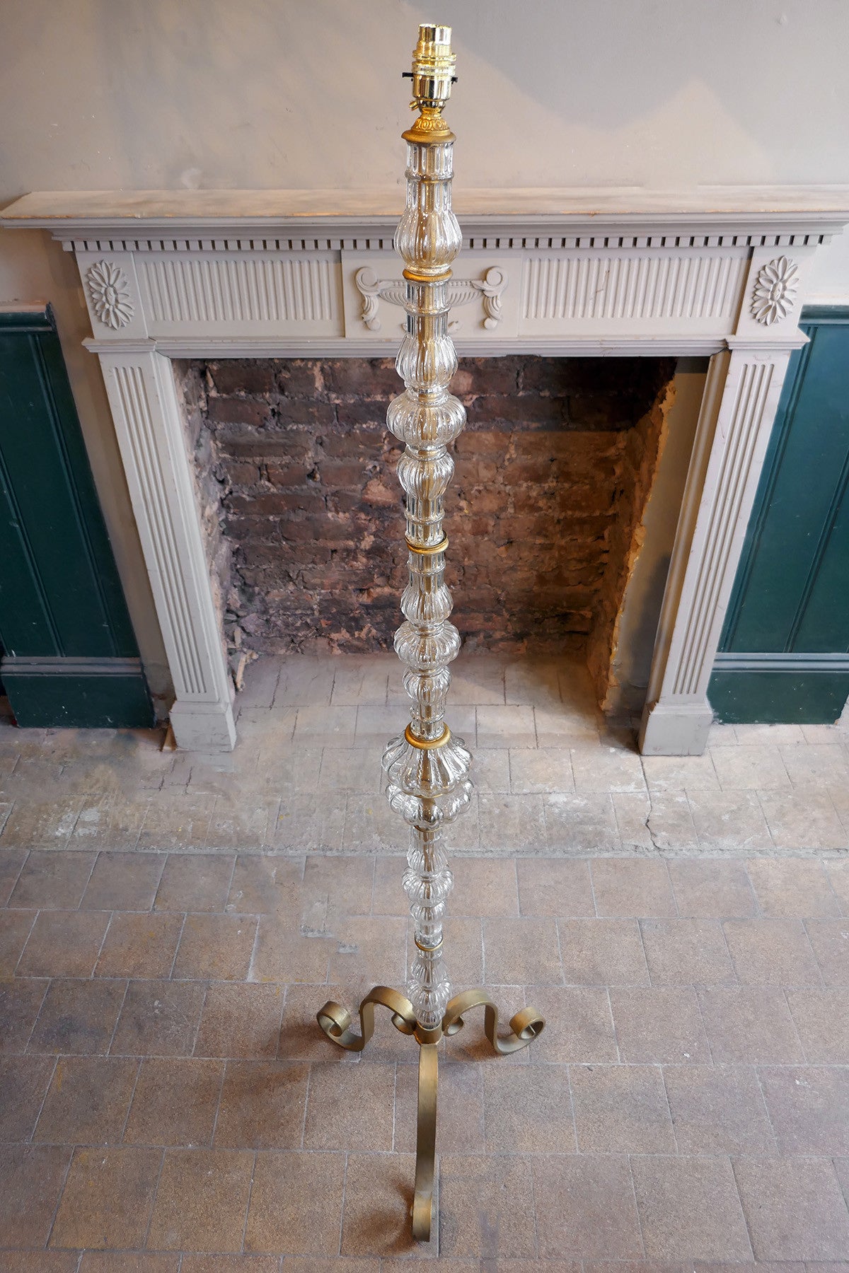 X Glass Standard Lamp