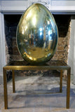 Large Italian glass egg lamp .
