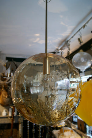 X Yellow Murano Glass Sphere Chandelier
