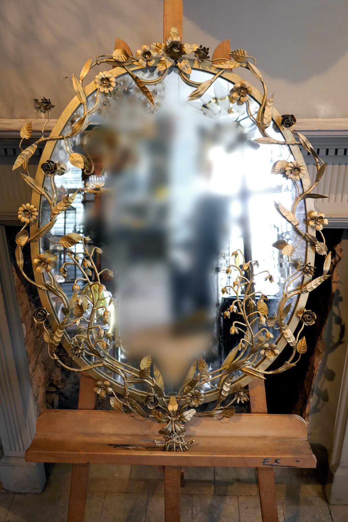 X Decorative French Iron Mirror