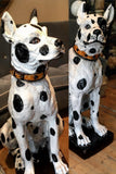 X Imposing Pair of Italian Majolica Pottery Hounds